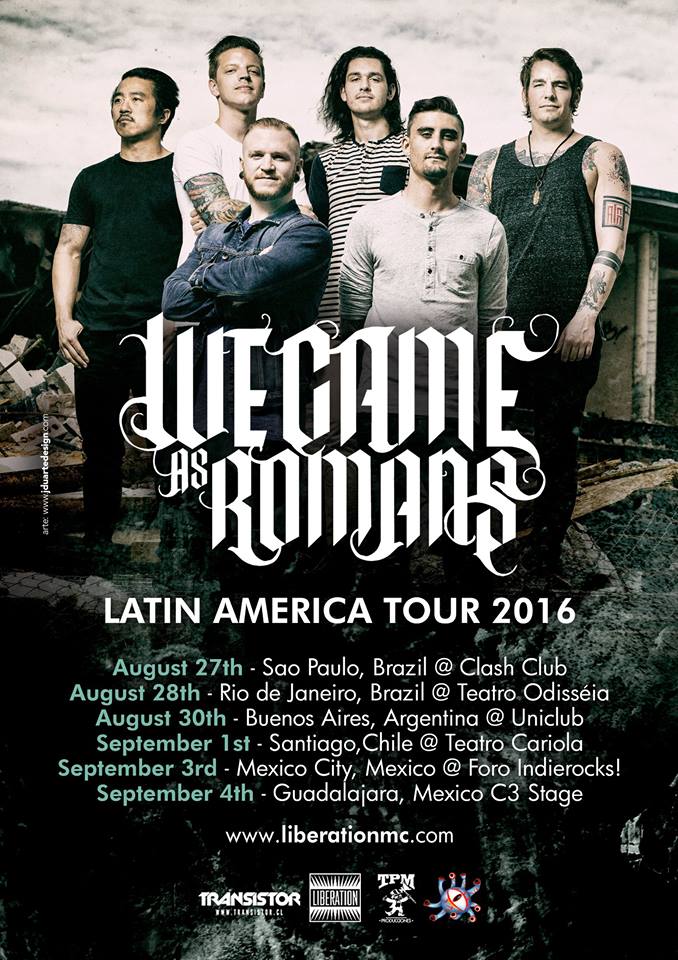 We Came As Romans cartaz show 2016