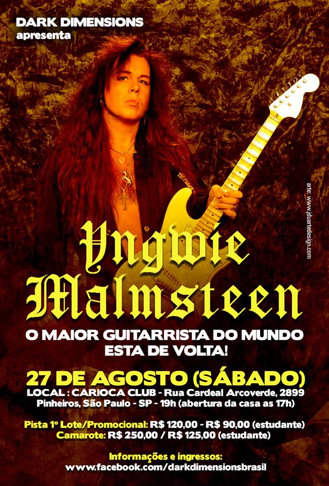 Yngwie Malmsteen - Cartaz Nova Data