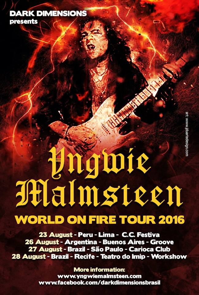 Yngwie Malmsteen - Cartaz Show Brasil