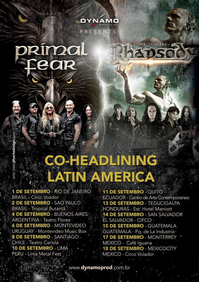 Primal Fear - Cartaz Show 2016